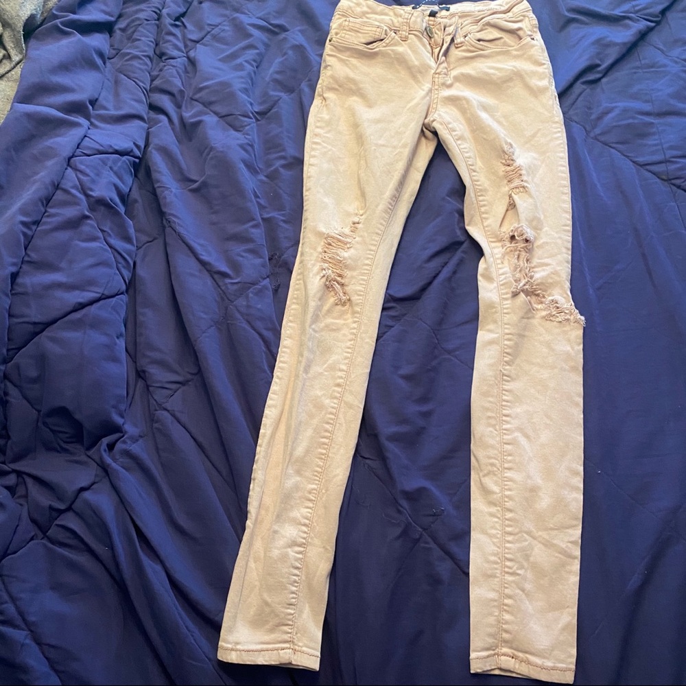 Distressed jeans